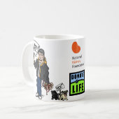 コーヒー・マグを寄付して下さい コーヒーマグカップ (正面左)