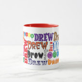 コーヒー・マグを引きました マグカップ (中央)