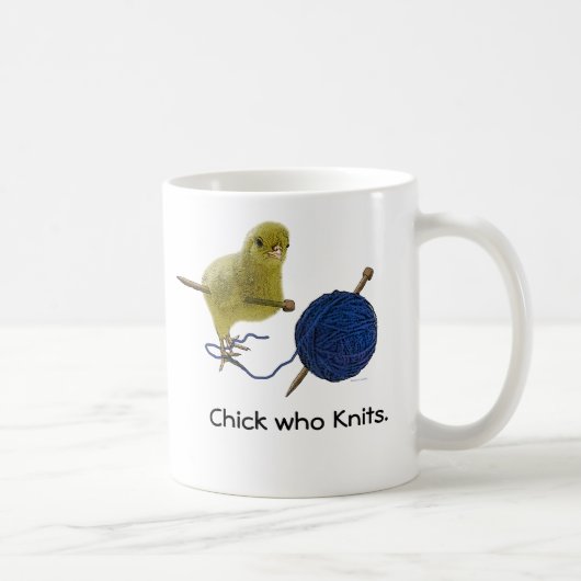 コーヒー・マグを編むひよこ コーヒーマグカップ (右)