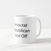 コーヒー・マグを離れて怒っている共和党の民主党員 コーヒーマグカップ (正面右)