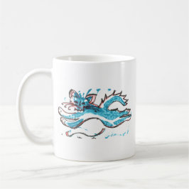 コーヒー・マグ幸せな水猫の跳躍 コーヒーマグカップ