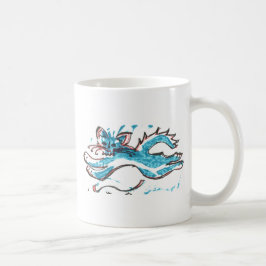 コーヒー・マグ幸せな水猫の跳躍 コーヒーマグカップ