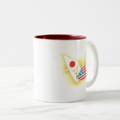 コーヒー・マグ2の調子の~の日米の友情 ツートーンマグカップ (正面右)