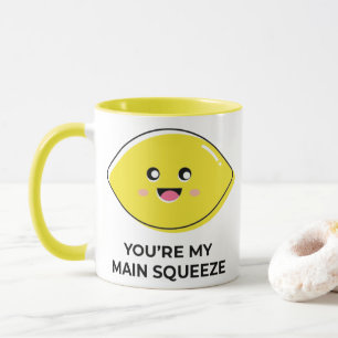 コーヒー・マグ のかわいいデザインレモン圧搾 のティーカップ マグカップ