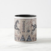 コーヒー・マグ--ネイティブアメリカンの芸術 マグカップ (中央)