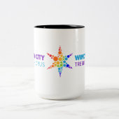 コーヒー・マグ(完全なロゴ- 15のoz。) ツートーンマグカップ (中央)