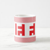 "コーヒー"マグ: 赤い コーヒーマグカップ (中央)