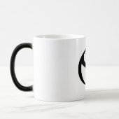 コーヒー・マグ-黒いハンドル モーフィングマグカップ (左)