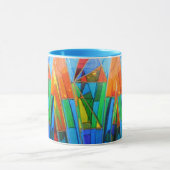 コーヒー・マグ--Muranoのガラスオレンジ マグカップ (中央)