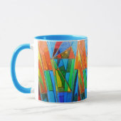 コーヒー・マグ--Muranoのガラスオレンジ マグカップ (左)