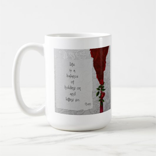 コーヒー・マグ、Rumiの引用文 コーヒーマグカップ (左)