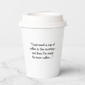 「コーヒー：マザーネイチャーのジャンパーケーブル！」 ディバ 紙コップ (裏面)