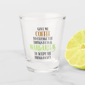 コーヒー&マルガリータラバーおもしろいことわざ ショットグラス (正面)