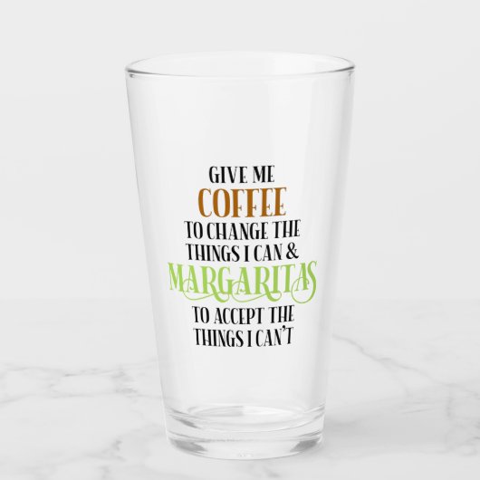 コーヒー&マルガリータラバーおもしろいことわざ タンブラーグラス (正面)