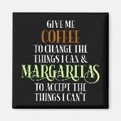 コーヒー&マルガリータラバーおもしろいことわざ マグネット (正面)