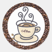 コーヒー ラウンドシール (正面)