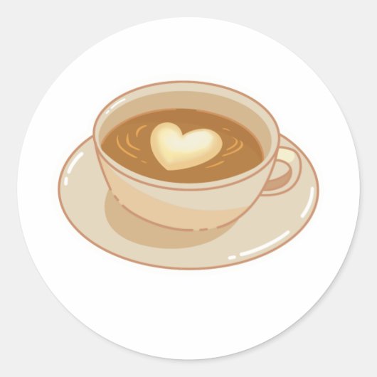 コーヒー ラウンドシール (正面)