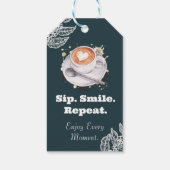 コーヒー ラテアート ギフトタグ 「Sip Smile Repeat」 (裏面)