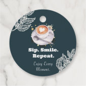 コーヒー ラテアート ギフトタグ 「Sip Smile Repeat」 フェイバータグ (裏面)