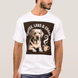 コーヒー・ラブとイチャイチャTシャツ - 面白いラブラドール・ドッグ  Tシャツ