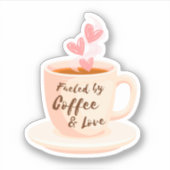 コーヒー&ラブステッカーで燃料 シール (正面)