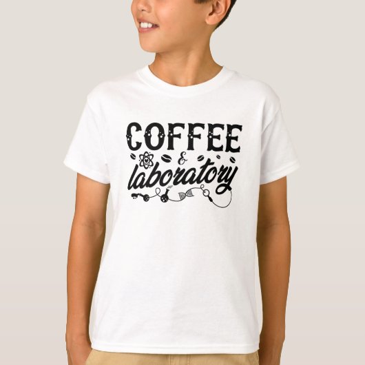 コーヒー&ラボラボ技術化学者 Tシャツ (正面)
