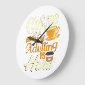 コーヒー ラージ壁時計 (傾斜)