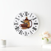 コーヒー ラージ壁時計 (ホーム)