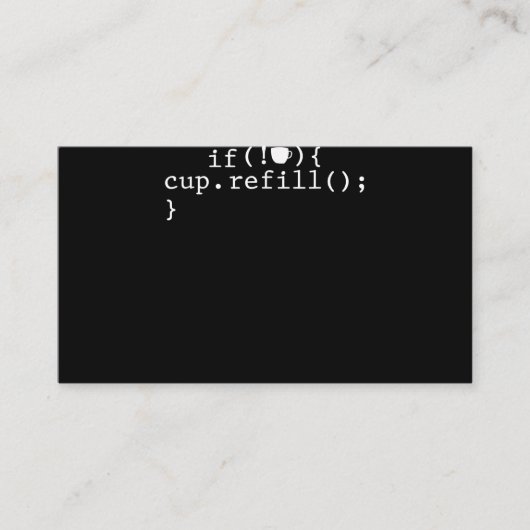 コーヒー・リフィル・コーデ頭が切れるィング・ソフトウェア・エンジニア 名刺 (正面)