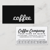 コーヒー。 ロイヤリティのパンチカード ロイヤリティカード (正面/裏面)