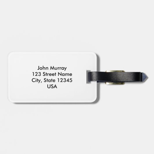 コーヒー.人生の危険を引き起こす – 中毒ユーモア ラゲッジタグ (裏面横)