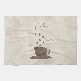 コーヒー 今日 明日 永遠に キッチンタオル