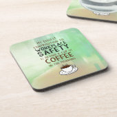 コーヒー-仕事場の安全への貢献 コースター (左側)