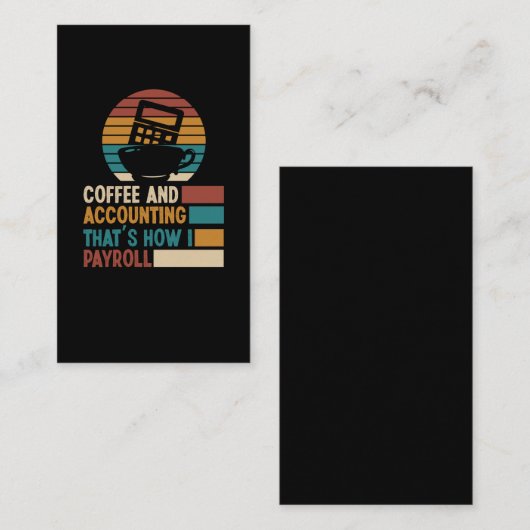 コーヒー・会計税監査簿記 名刺 (正面/裏面)