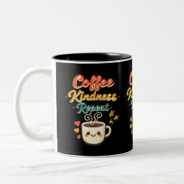 コーヒー 優しさ リピート かわいい レトロ コーヒー 陶器 ツートーンマグカップ