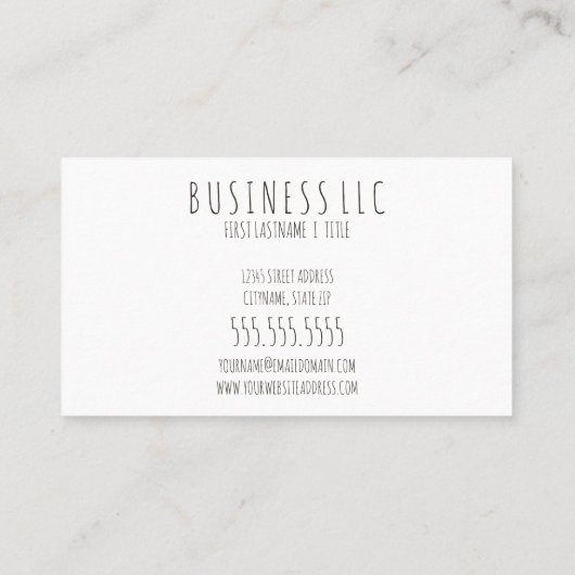 コーヒー 名刺 (裏面)