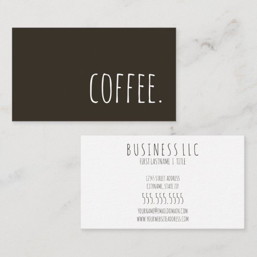 コーヒー 名刺 (正面/裏面)