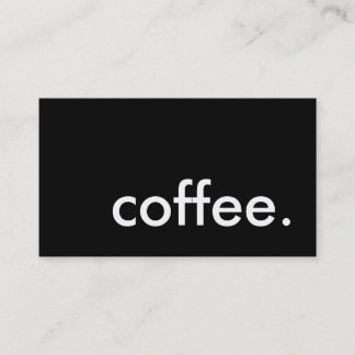 コーヒー。 名刺