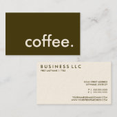 コーヒー。 名刺 (正面/裏面)
