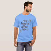 コーヒー 名言 ヴィンテージ Tシャツ (正面フル)