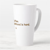 コーヒー 大人になるのなんて、そんなの簡単じゃないから - おもしろコーヒー カフェラテマグ (右アングル)