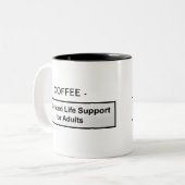 コーヒー-大人のための先発の生命維持 ツートーンマグカップ (正面左)