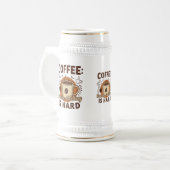コーヒー:姦淫は懸命- おもしろい 22oz Stein ビールジョッキ (正面左)
