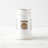 コーヒー:姦淫は懸命- おもしろい 22oz Stein ビールジョッキ (中央)