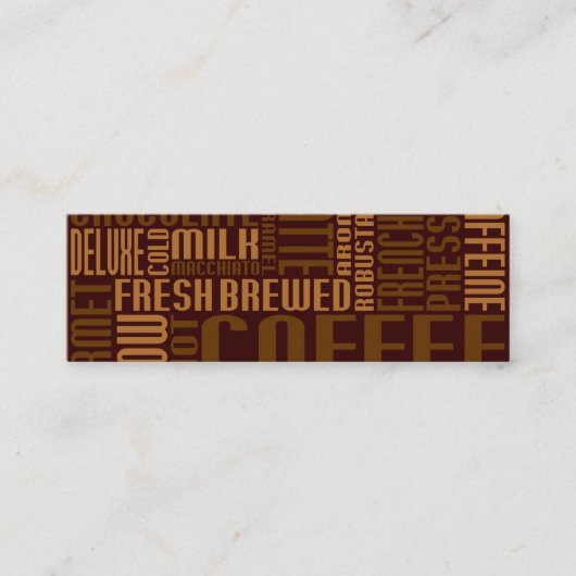 コーヒー（小さなチャット） ロイヤリティカード (正面)