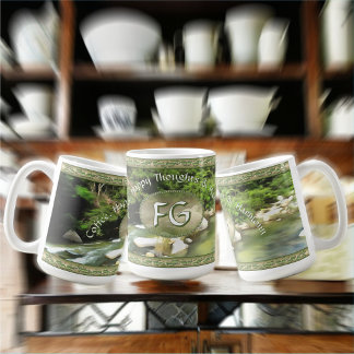 コーヒー、幸せな考えと調和 0365 コーヒーマグカップ