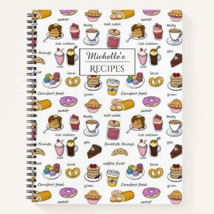 コーヒー・心地よいフードパーソナライズされたレシピ ノートブック