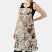 コーヒー。抽象芸術の茶色の背景のコーヒーパターン エプロン (インサイチュ)