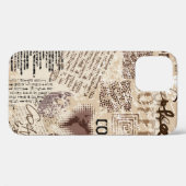 コーヒー。抽象芸術の茶色の背景のコーヒーパターン Case-Mate iPhoneケース (裏面 (横))