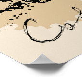 コーヒー.抽象芸術コーヒーの茶色の背景 ポスター (角)